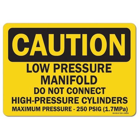 OSHA Caution, 10 Height, Decal